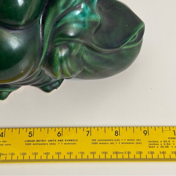 Vintage Green Glazed Ceramic Buddha Figurine 8.5” - Picture 7 of 8